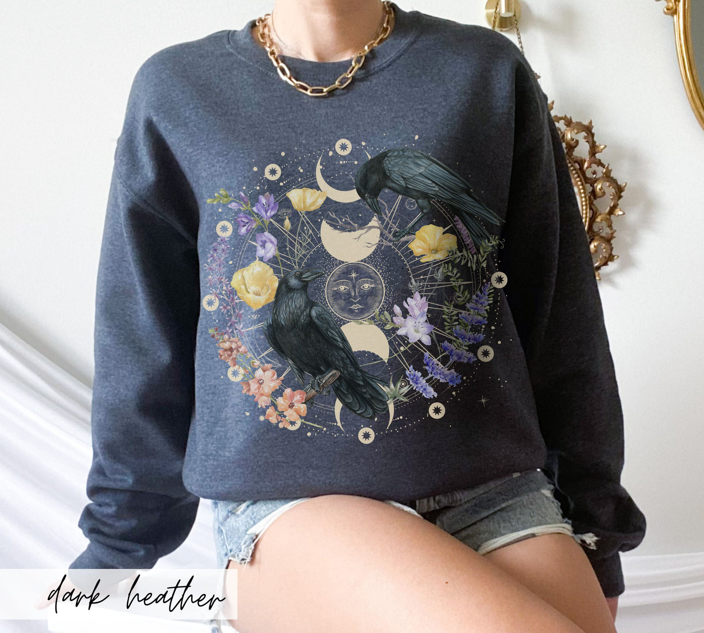 Wildflower Celestial Ravens Crewneck